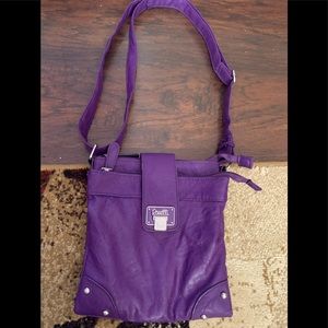 Rosetti purse, soft / supple real leather shoulder bag - excellent condition